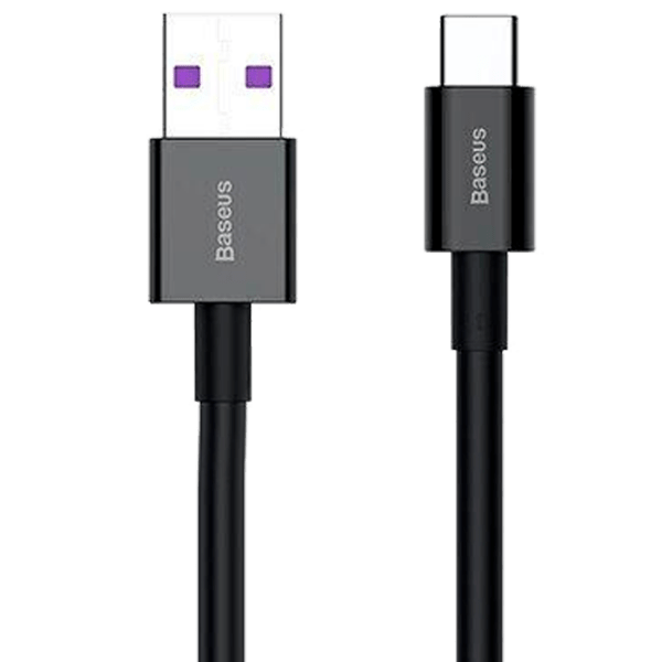 Cablu pentru telefon Baseus CATYS-01 USB Type-A/ USB Type-C Black  photo 1