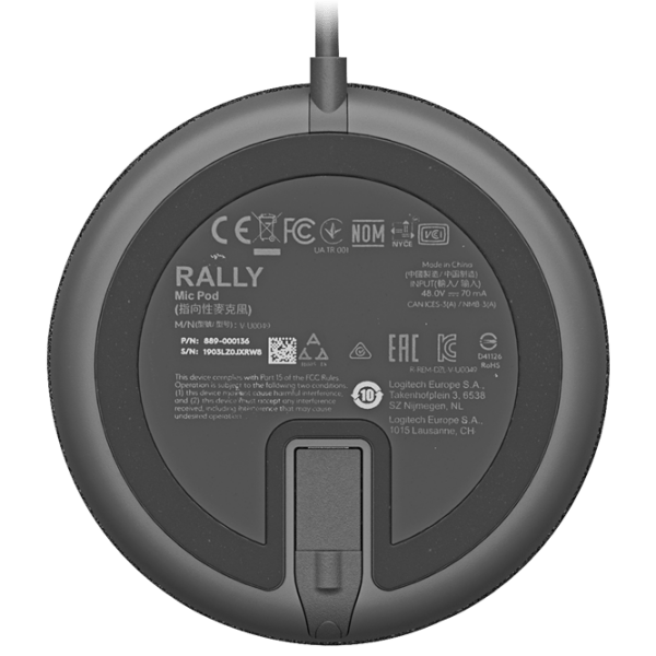 Microfon Logitech Rally Mic Pod Black  photo 3