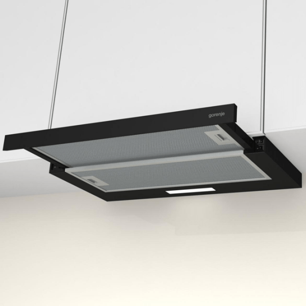 Hotă Gorenje TH 60E3 B Black 60 cm, Recirculare, 350 m³/h photo 5