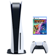 Consolă pentru jocuri Sony PlayStation 5 + Ratchet & Clank: Rift Apart + PL PS plus 365 days White SSD 825 GB, RAM 16 GB