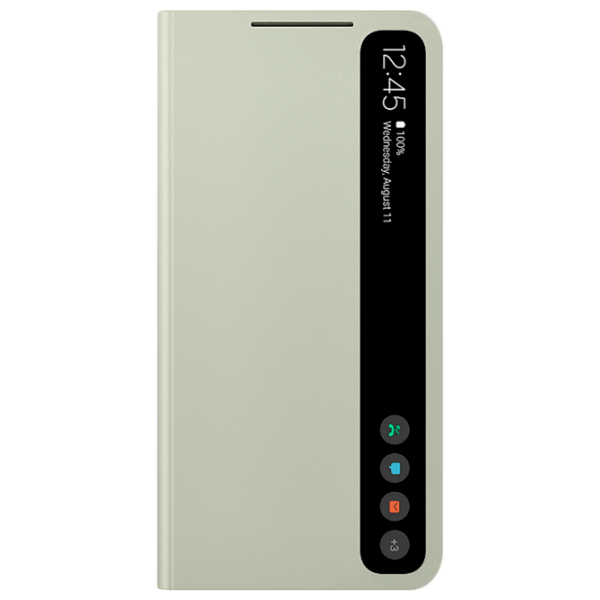 Husă pentru smartphone Samsung Galaxy S21 FE (EF-ZG990CMEGWW) Olive Green Samsung, PC, Smat Clear View photo 1