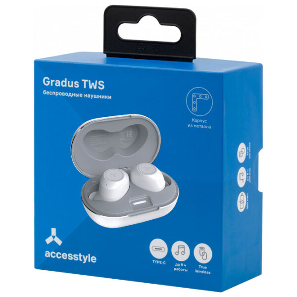 Căști Accesstyle Gradus TWS White Fără fir / Sport / In ear photo 6
