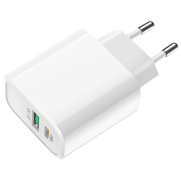 Сетевое зарядное устройство Rival USB QC3.0 + PD Type-C (18 Вт) Белый 3.1 А / Белый photo 2