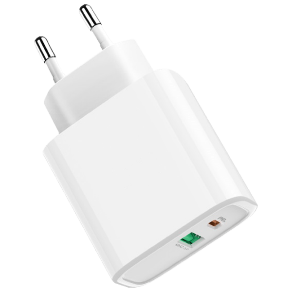 Сетевое зарядное устройство Rival USB QC3.0 + PD Type-C (18 Вт) Белый 3.1 А / Белый photo 3