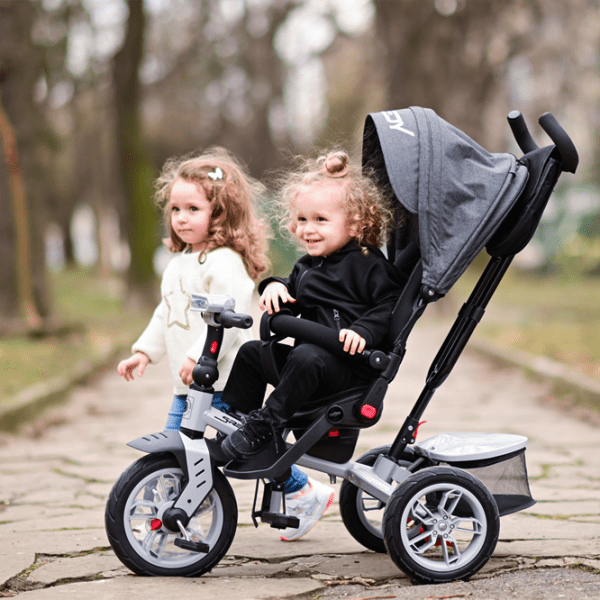 Triciclu Lorelli Speedy Air Black Aluminiu/ Pentru copii photo 9