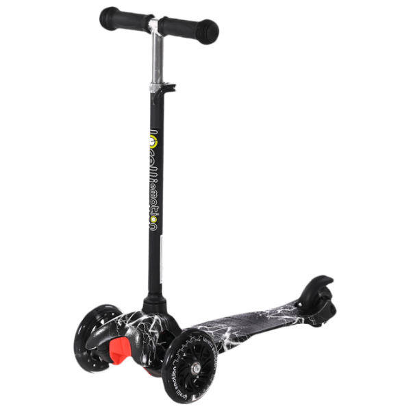 Trotinetă pentru copii cu trei roți Lorelli Mini (10390010015) Black 3 ani, 20 kg, Din plastic cu silicon photo 1