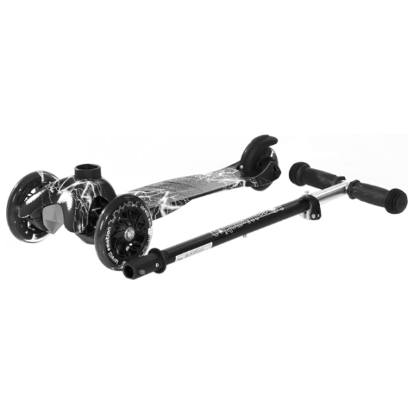 Trotinetă pentru copii cu trei roți Lorelli Mini (10390010015) Black 3 ani, 20 kg, Din plastic cu silicon photo 5
