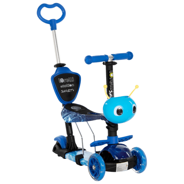 Детский трёхколёсный самокат Lorelli Smart Plus (10390030012) Синий 3 года, 20 кг, Пластиковые с силиконом photo 1