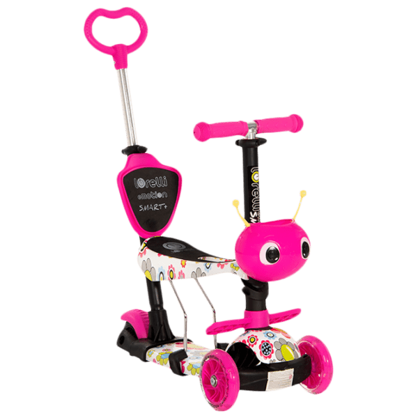 Детский трёхколёсный самокат Lorelli Smart Plus (10390030001) Розовый 3 года, 20 кг, Пластиковые с силиконом photo 1