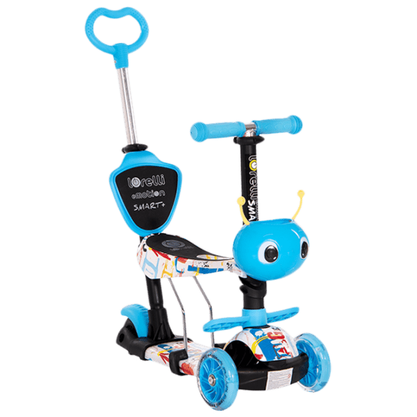 Trotinetă pentru copii cu trei roți Lorelli Smart Plus (10390030003) Blue 3 ani, 20 kg, Din plastic cu silicon photo 1