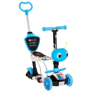 Детский трёхколёсный самокат Lorelli Smart Plus (10390030003) Синий 3 года, 20 кг, Пластиковые с силиконом