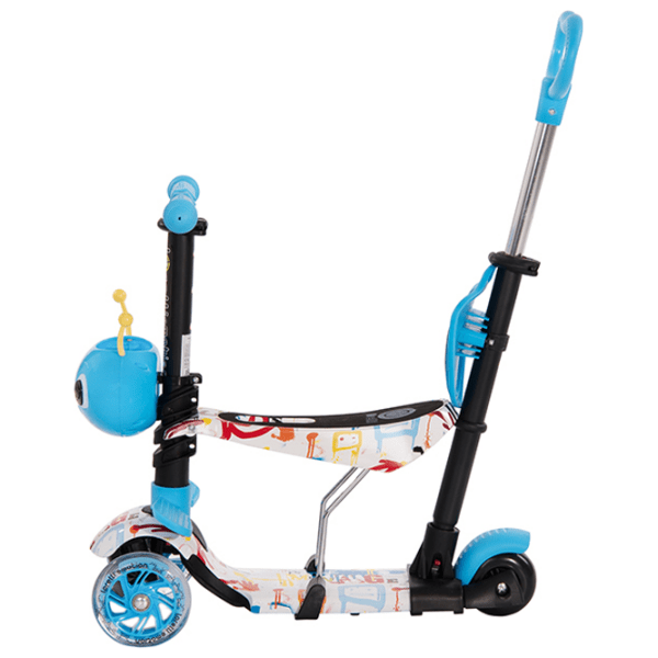 Trotinetă pentru copii cu trei roți Lorelli Smart Plus (10390030003) Blue 3 ani, 20 kg, Din plastic cu silicon photo 2