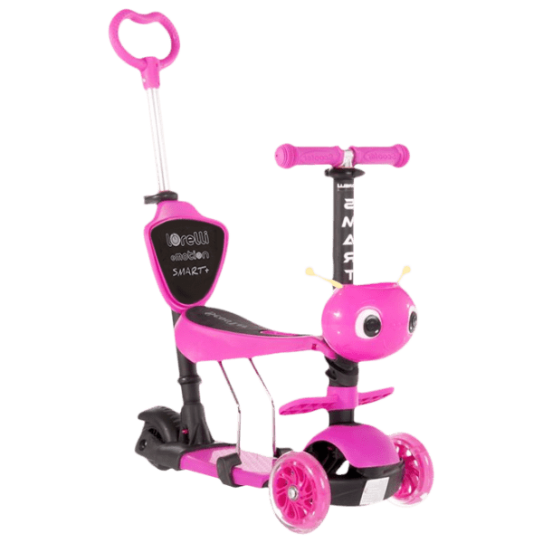 Детский трёхколёсный самокат Lorelli Smart Plus (10390030004) Розовый 3 года, 20 кг, Пластиковые с силиконом photo 1
