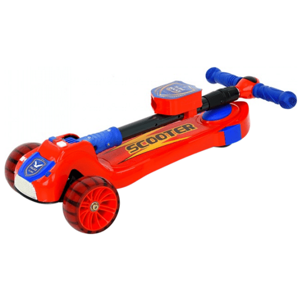 Trotinetă pentru copii cu trei roți Glamvers Sheriff (185844) Red 4 ani, 50 kg, Din plastic cu silicon photo 3