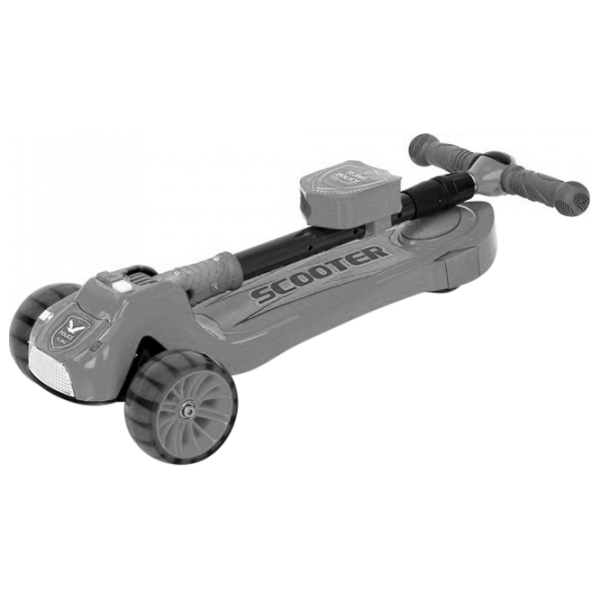 Trotinetă pentru copii cu trei roți Glamvers Sheriff (185769) Black 4 ani, 50 kg, Din plastic cu silicon photo 3