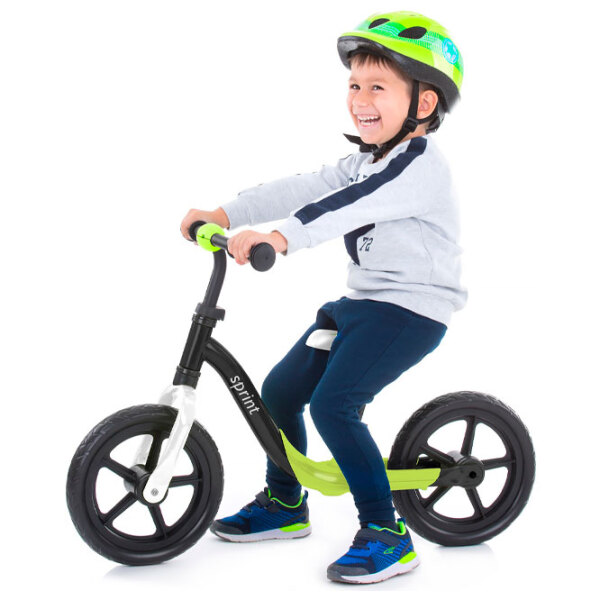 Bicicletă fără pedale Chipolino Sprint 12" Green White Metal / Pentru copii photo 6