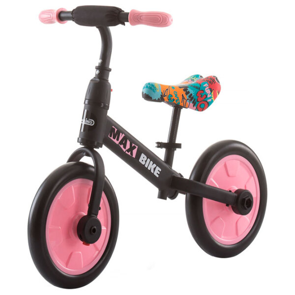 Bicicletă fără pedale Chipolino Max Bike 10" Pink Black Metal / Pentru copii photo 3