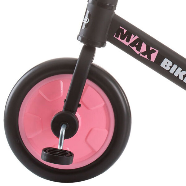 Bicicletă fără pedale Chipolino Max Bike 10" Pink Black Metal / Pentru copii photo 4