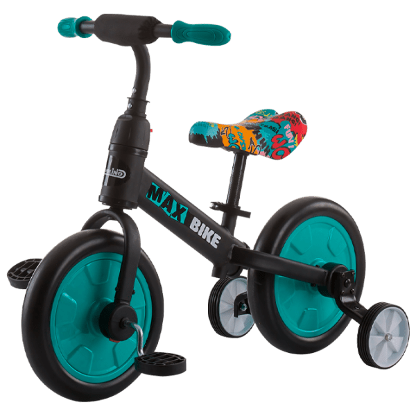 Bicicletă fără pedale Chipolino Max Bike 10" Mint Black Metal / Pentru copii photo 1