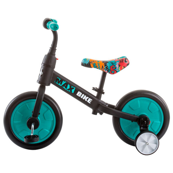 Bicicletă fără pedale Chipolino Max Bike 10" Mint Black Metal / Pentru copii photo 2