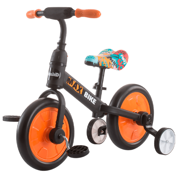 Bicicletă fără pedale Chipolino Max Bike 10" Orange Black Metal / Pentru copii photo 1