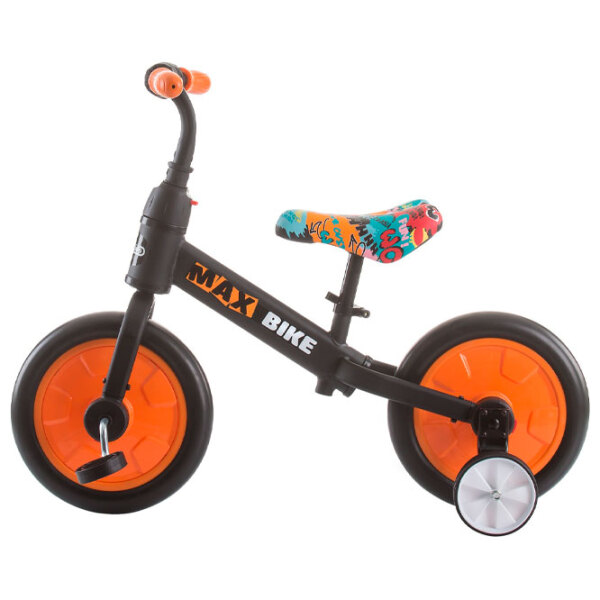 Bicicletă fără pedale Chipolino Max Bike 10" Orange Black Metal / Pentru copii photo 2