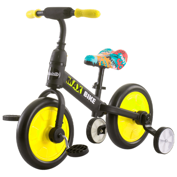 Bicicletă fără pedale Chipolino Max Bike 10" Yellow Black Metal / Pentru copii photo 1
