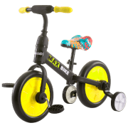Bicicletă fără pedale Chipolino Max Bike 10" Yellow Black Metal / Pentru copii