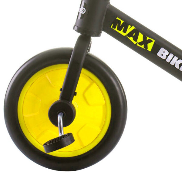 Bicicletă fără pedale Chipolino Max Bike 10" Yellow Black Metal / Pentru copii photo 4