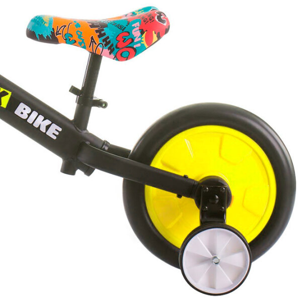 Bicicletă fără pedale Chipolino Max Bike 10" Yellow Black Metal / Pentru copii photo 5