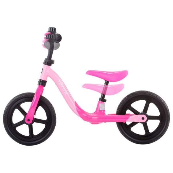 Bicicletă fără pedale Chipolino Sprint 12" Pink Black Metal / Pentru copii photo 2