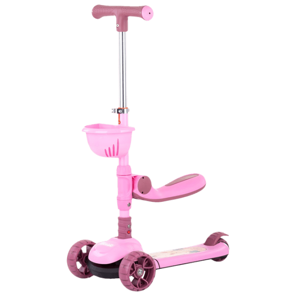 Детский трёхколёсный самокат Chipolino Neo Rider (3800931041915) Розовый 2 года, 50 кг, Пластиковые с силиконом photo 1