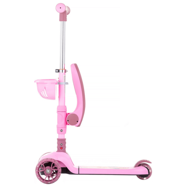 Детский трёхколёсный самокат Chipolino Neo Rider (3800931041915) Розовый 2 года, 50 кг, Пластиковые с силиконом photo 2