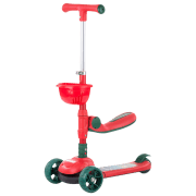 Детский трёхколёсный самокат Chipolino Neo Rider (3800931041922) Красный 2 года, 50 кг, Пластиковые с силиконом