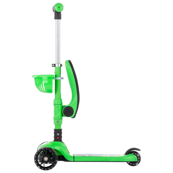 Детский трёхколёсный самокат Chipolino Neo Rider (3800931041946) Зелёный 2 года, 50 кг, Пластиковые с силиконом photo 2