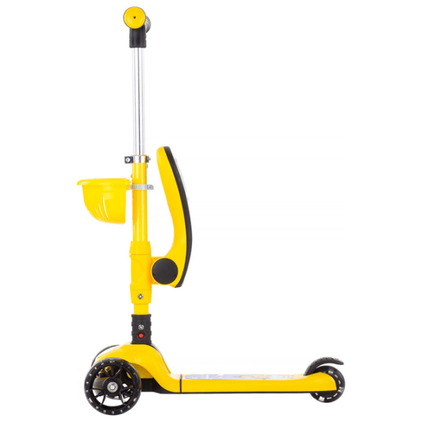 Детский трёхколёсный самокат Chipolino Neo Rider (3800931041953) Желтый 2 года, 50 кг, Пластиковые с силиконом photo 2