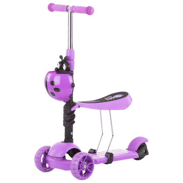 Trotinetă pentru copii cu trei roți Chipolino Kiddy Evo 2 in 1 (3800931044657) Violet 3 ani, 20 kg, Din plastic cu silicon photo 1