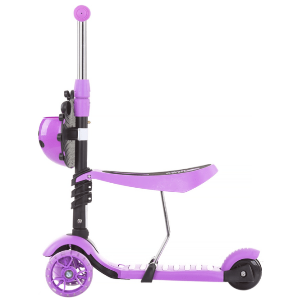 Trotinetă pentru copii cu trei roți Chipolino Kiddy Evo 2 in 1 (3800931044657) Violet 3 ani, 20 kg, Din plastic cu silicon photo 2