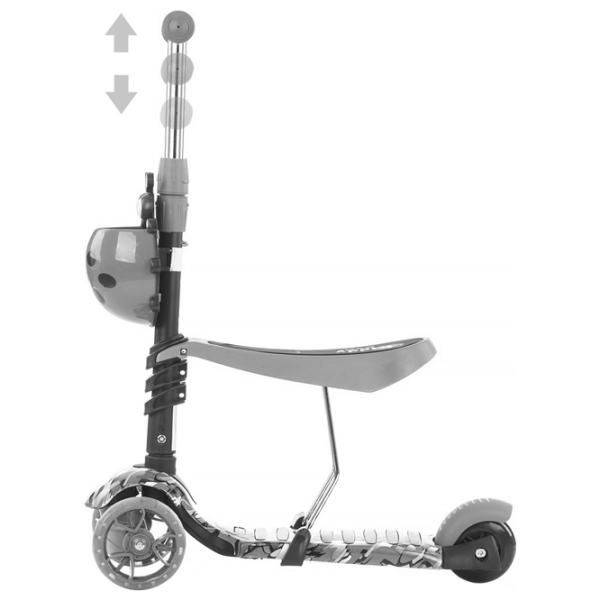 Trotinetă pentru copii cu trei roți Chipolino Kiddy Evo 2 in 1 (3800931044657) Violet 3 ani, 20 kg, Din plastic cu silicon photo 4