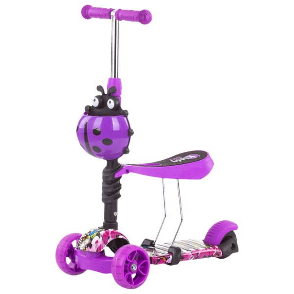Trotinetă pentru copii cu trei roți Chipolino Kiddy Evo 2 in 1 (3800931044619) Purple 3 ani, 20 kg, Din plastic cu silicon photo 1