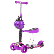 Детский трёхколёсный самокат Chipolino Kiddy Evo 2 in 1 (3800931044619) Пурпурный 3 года, 20 кг, Пластиковые с силиконом