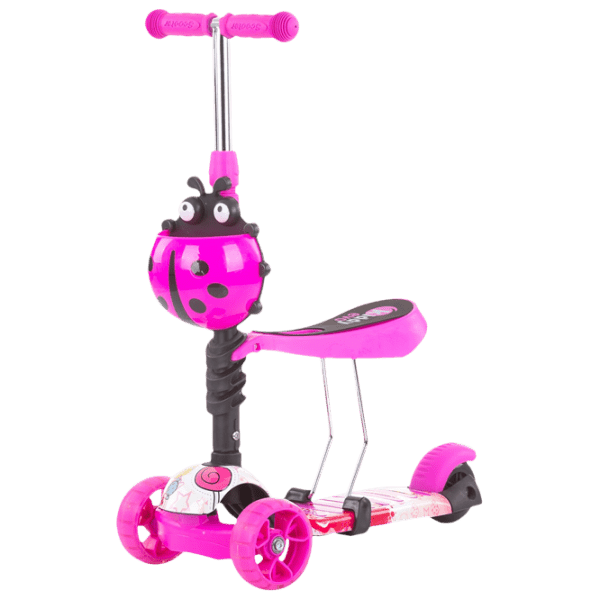 Детский трёхколёсный самокат Chipolino Kiddy Evo 2 in 1 (3800931044589) Розовый 3 года, 20 кг, Пластиковые с силиконом photo 1