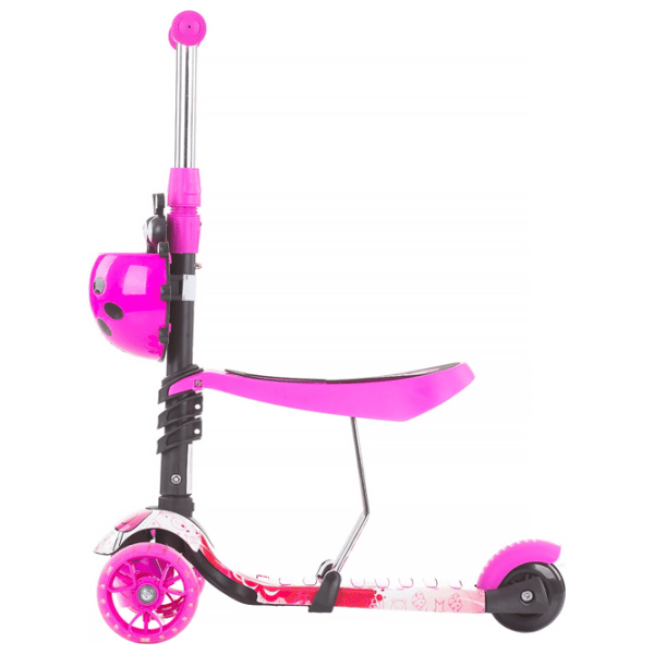 Детский трёхколёсный самокат Chipolino Kiddy Evo 2 in 1 (3800931044589) Розовый 3 года, 20 кг, Пластиковые с силиконом photo 2