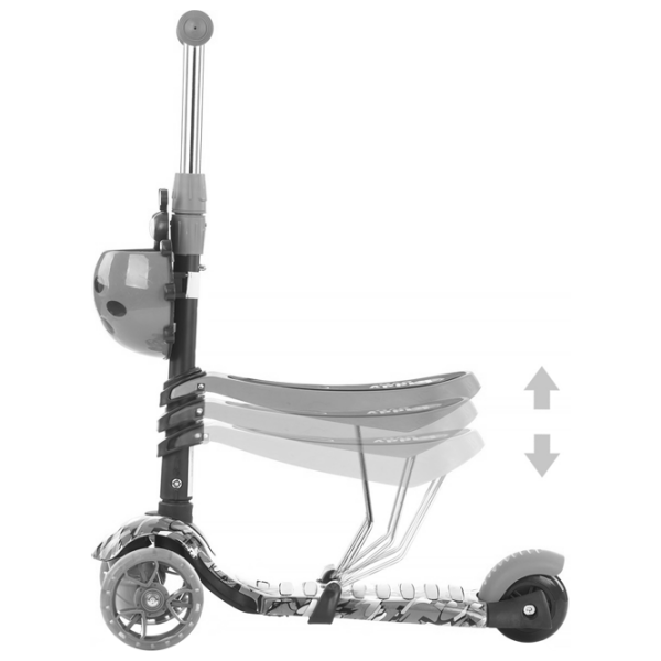 Детский трёхколёсный самокат Chipolino Kiddy Evo 2 in 1 (3800931044589) Розовый 3 года, 20 кг, Пластиковые с силиконом photo 3