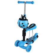 Детский трёхколёсный самокат Chipolino Kiddy Evo 2 in 1 (3800931037864) Синий 3 года, 20 кг, Пластиковые с силиконом