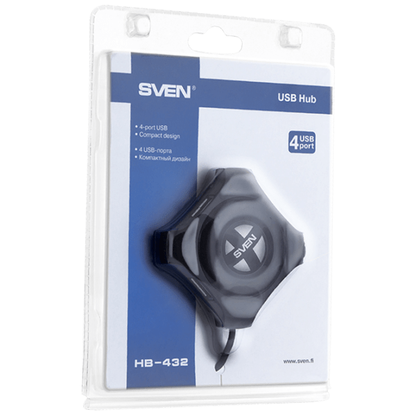 Adaptor Hub Sven HB-432 Black USB 2.0 photo 5