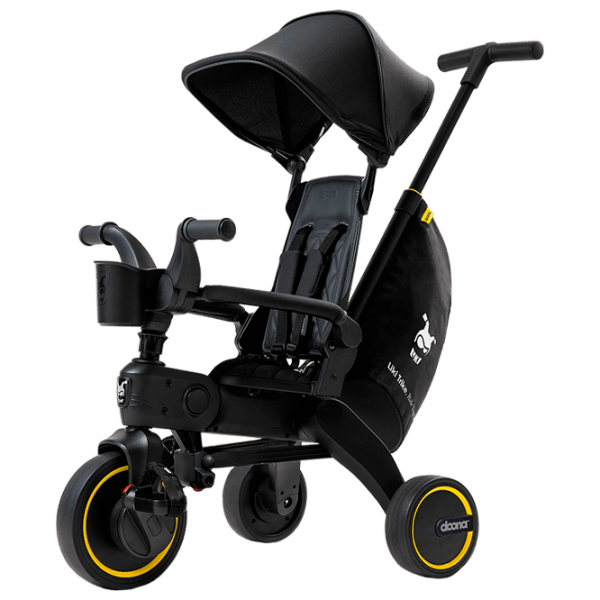 Triciclu Doona Liki Trike Midnight Black Aluminiu/ Pentru copii photo 1
