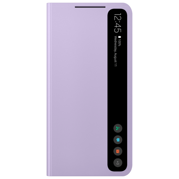 Husă pentru smartphone Samsung Galaxy S21 FE (EF-ZG990CVEGRU) Lavender Purple Samsung, PC, Smat Clear View photo 1