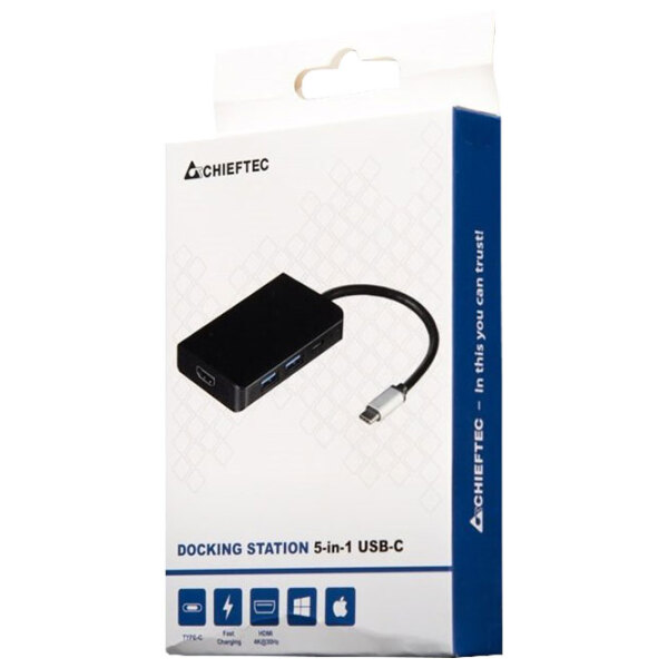Adaptor Hub Chieftec DSC-501 Black USB Type-C photo 4
