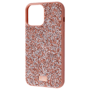Чехол для смартфона Apple iPhone 13 (Rock Diamond) Золотой Розовый Bling World, TPU, Back